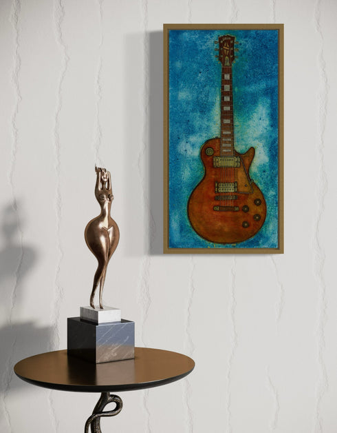 Gibson Les Paul Custom | Framed Giclee Print on Canvas